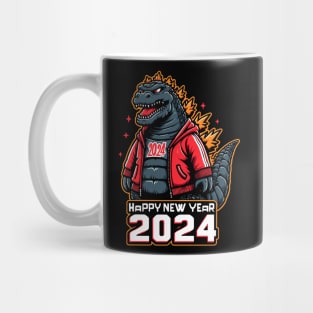 Godzilla happy new year 2024 Mug